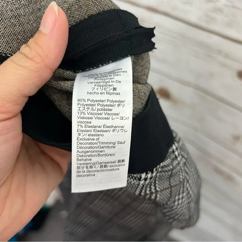 J Crew Gray Plaid Stretch Skinny Career Gigi Pants
